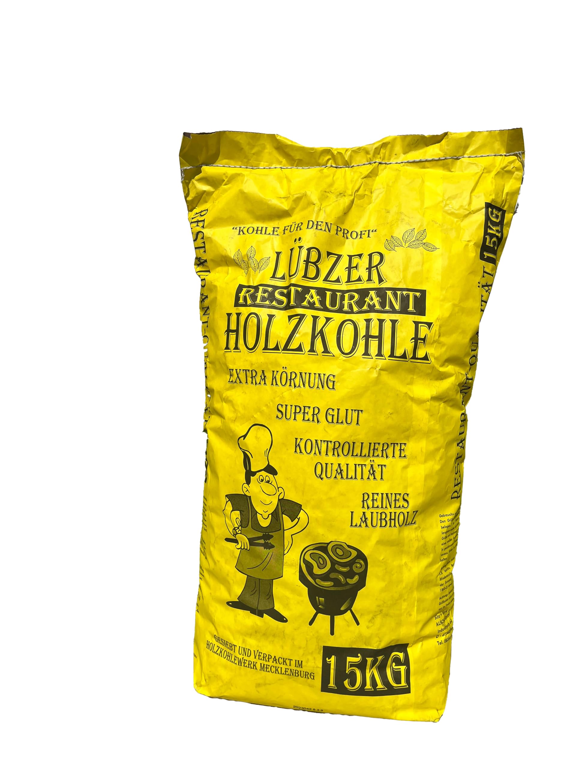 Favorit Grill-Holzkohle aus reinem Laubholz, extra große Körnung, langanhaltende Glut, Restaurant-Qualität