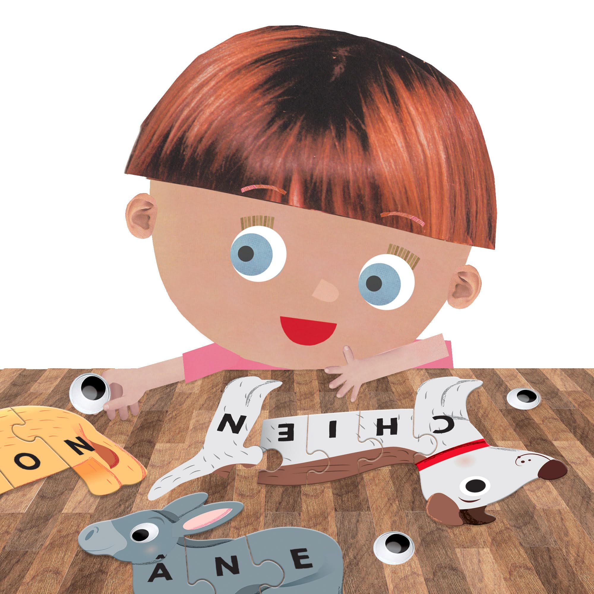 HEADU Mes Premiers Mots Jeu Éducatif 3 4 5 6 Ans Assemble Les Animaux Apprends À Lire