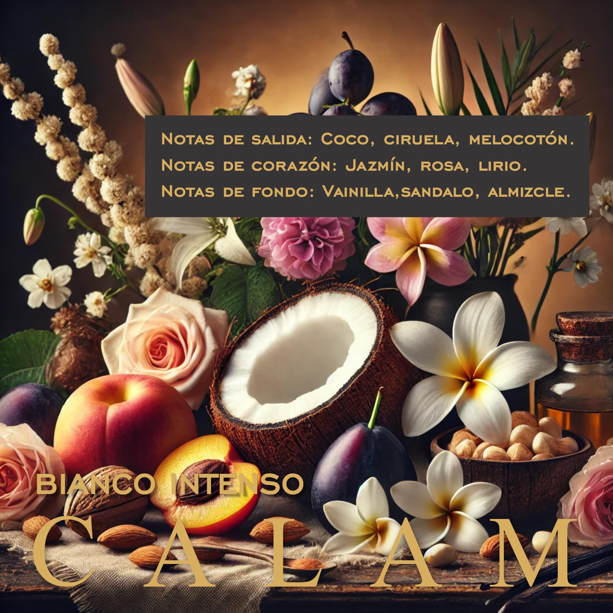 CALAM Bianco Intenso 50 ml - Extrait de Parfum - Perfume de Feromonas
