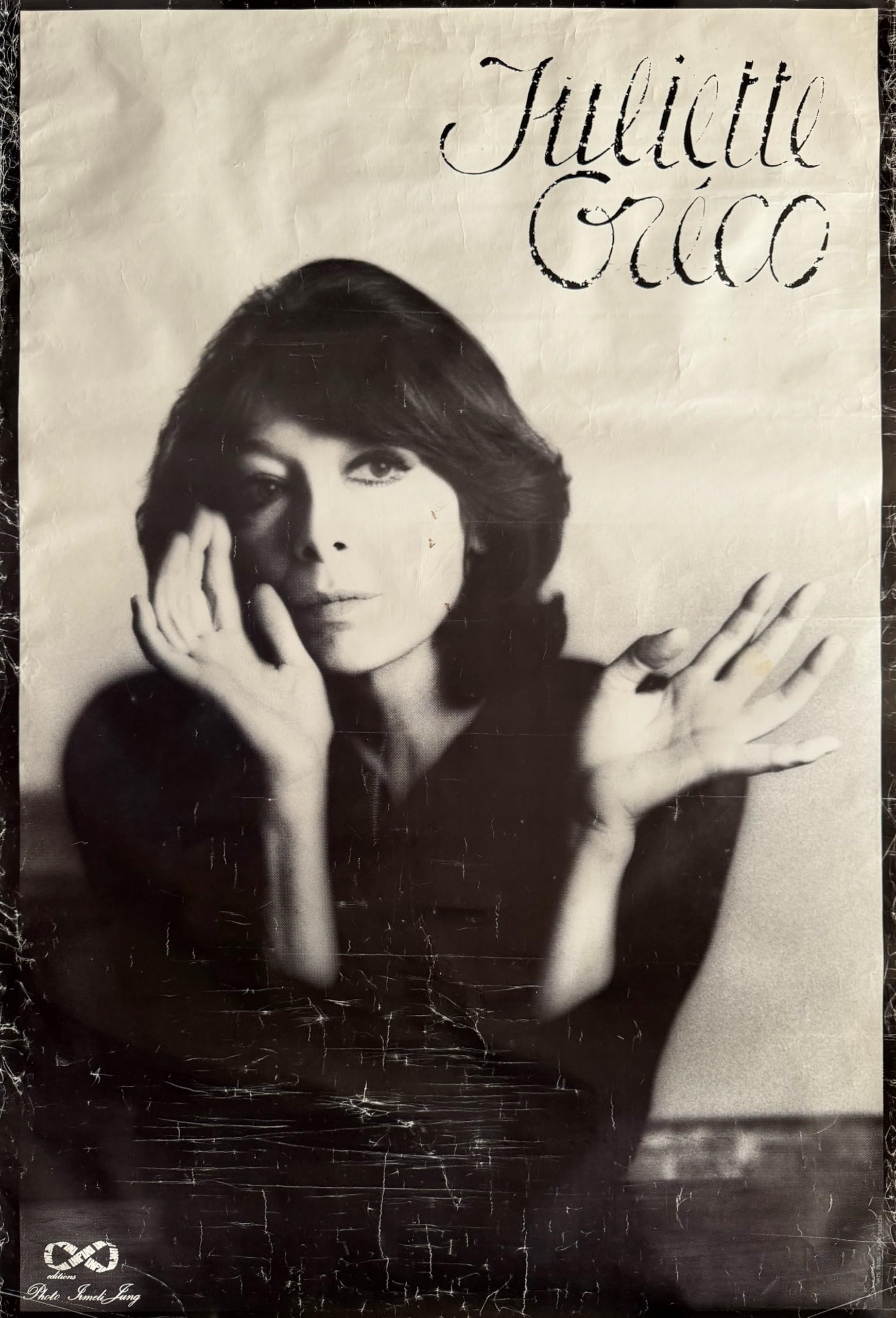 Poster Juliette Greco Irmeli Jung 1983 - Décoration Murale Salon 80X120 cm