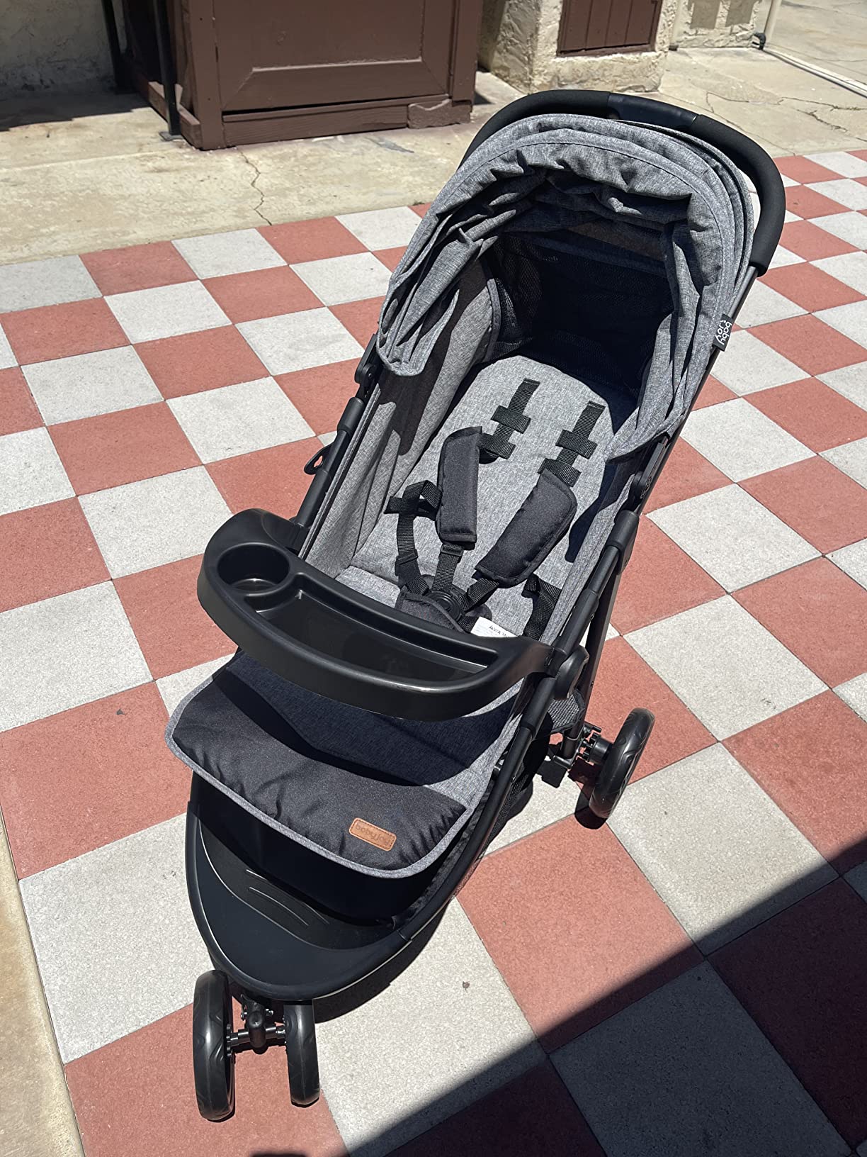 20/mo Finance BABY JOY Jogging Stroller, Jogger Travel System with 5