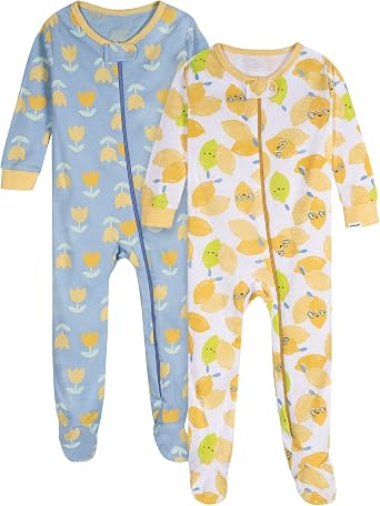 Onesies Brand, Baby Girls, 2-Pack Footed Pajamas