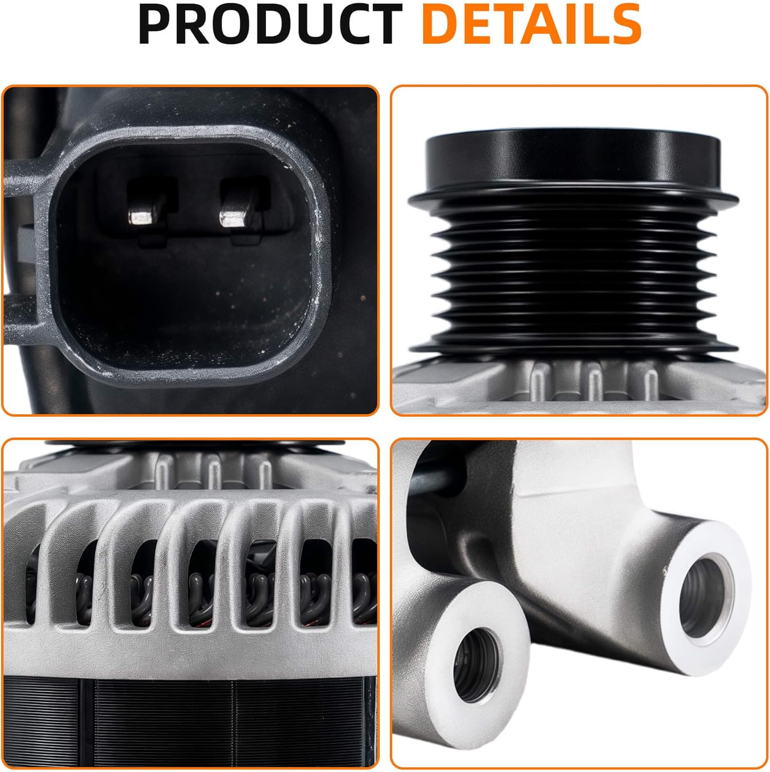 4210000820 NEW Alternator 160A Compatible with Jeep Cherokee 2014–2022 3.2L V6 Gasoline Chrysler 200 2015–2017 3.6L Gasoline Replace#4210000821 56029622AC, 68271763AA 56029622AB