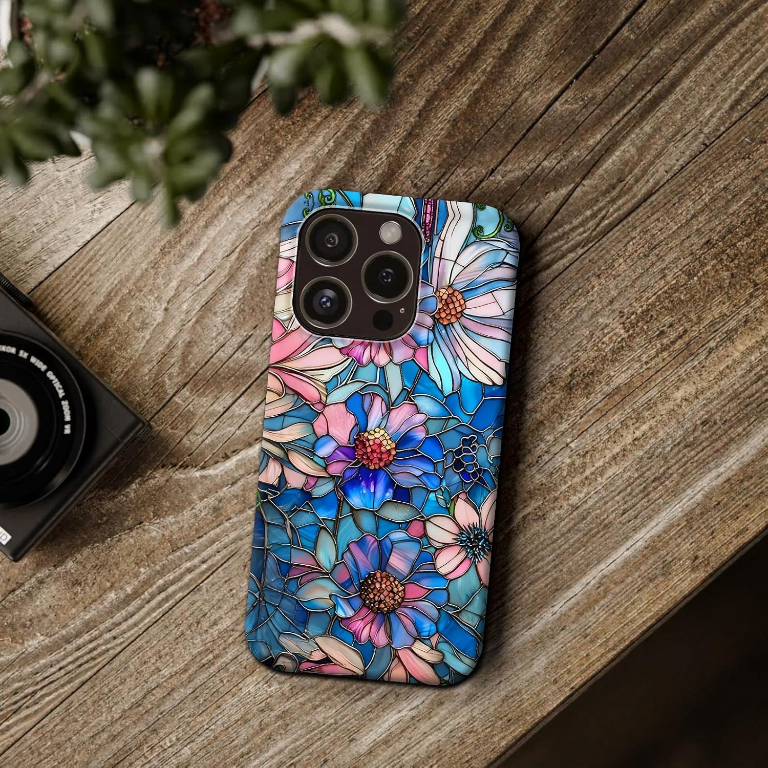Generic Case for iPhone 12 Pro Max,Vibrant Defined Blossoms Phone Case Drop Resistant Glossy 2 in 1 Solid Dual-Layer Cover for Girl Women image 5