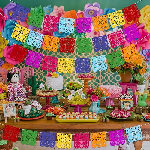 Miniatura 19 de 4 pancartas de decoración de fiesta mexicana, pancarta de fieltro para decoración del Cinco de Mayo, decoración del día de los muertos, pancarta