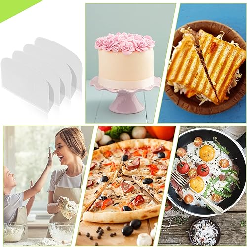 Miniatura 6 de Queekay 4 piezas de raspador de masa de plástico flexible cortador de masa raspador de banco para hornear espátula cocina herramientas multiusos de