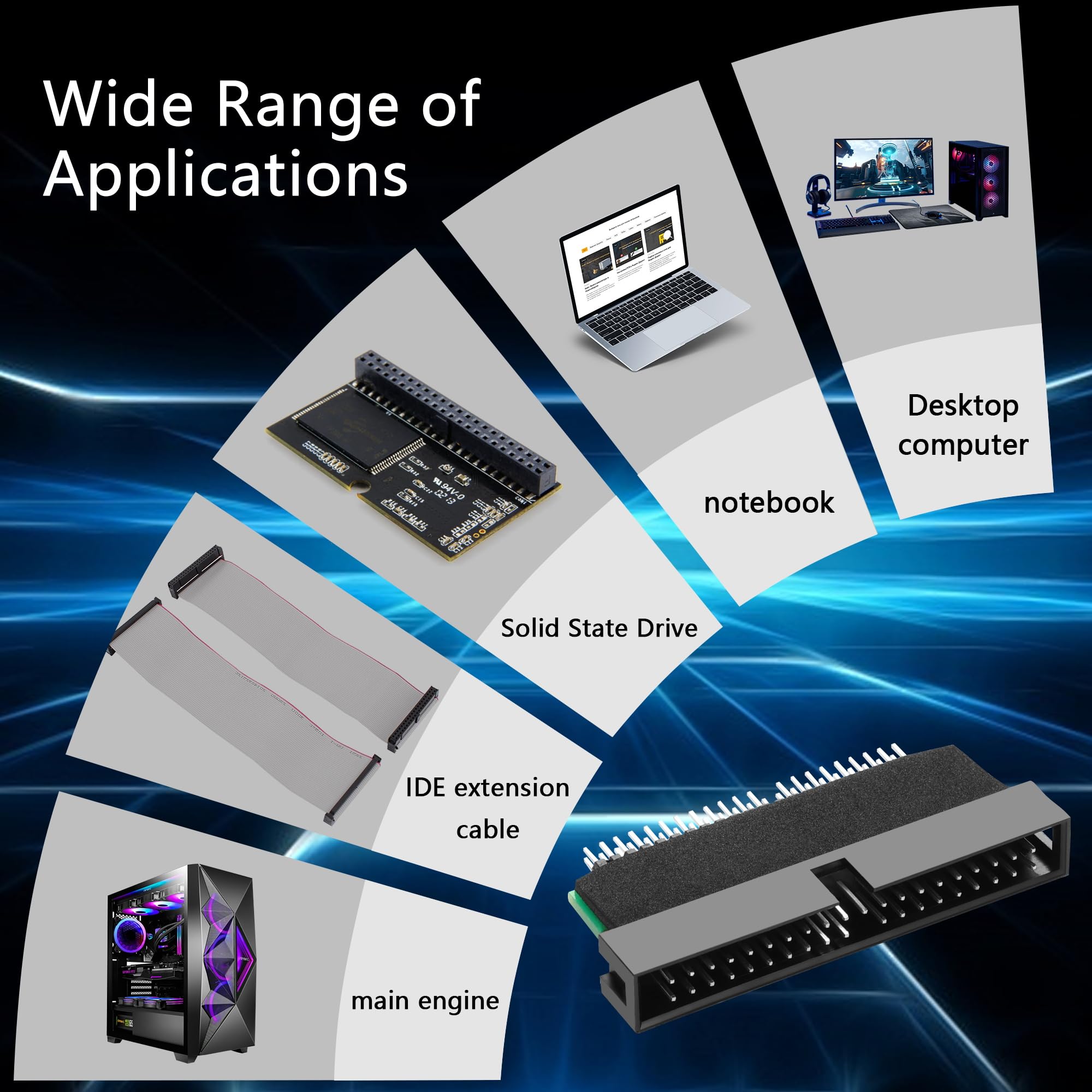 Adattatore IDE 44 Pin A 40 Pin - Per SSD, Laptop E Desktop