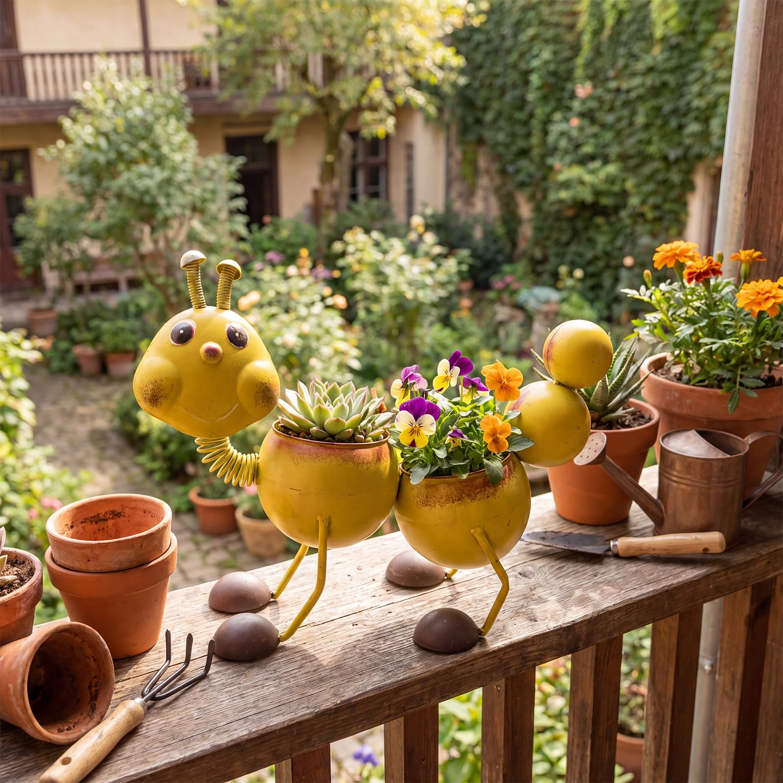 Divertenti vasi da fiori da giardino con sculture anime (B)
