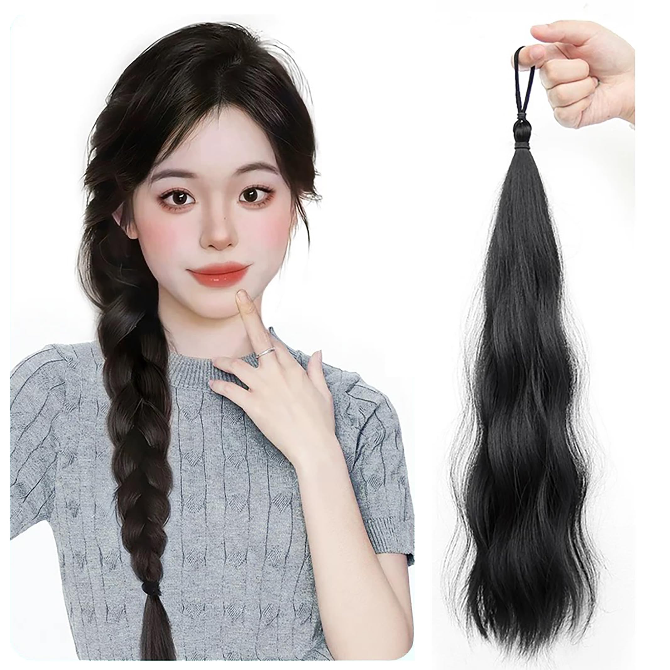 Amazon.co.jp: VEVE&MIKI ヘアエクステ エクステンション ポニーテール
