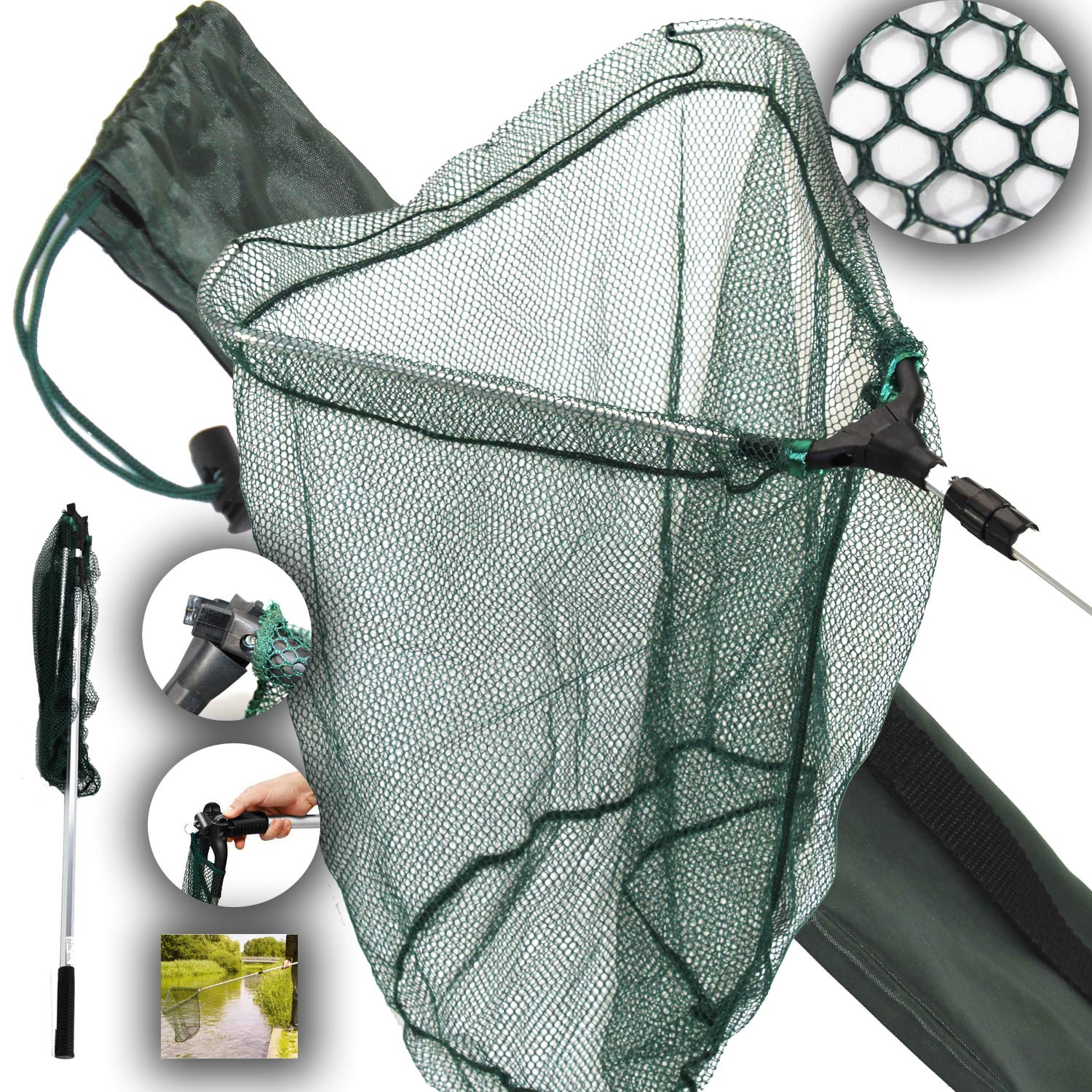 Vario Angelset Komplett Set Profi Forelle | 2x Rute 2x Rolle Spinnrolle Angelstuhl Angelbox Köder für Angelboxentasche Kescher