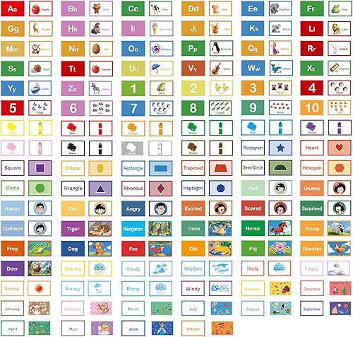 Miniatura 9 de BESARME 26 tarjetas flash del alfabeto 1-3 ABC aprendizaje y palabras visuales tarjetas flash para niños pequeños y preescolares, escuela en casa y