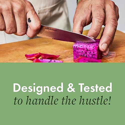 Miniatura 5 de hedley & bennett Cuchillo utilitario  Cuchillo de cocina japonés de acero inoxidable de 5.6 pulgadas, 3 capas de acero inoxidable de alto con
