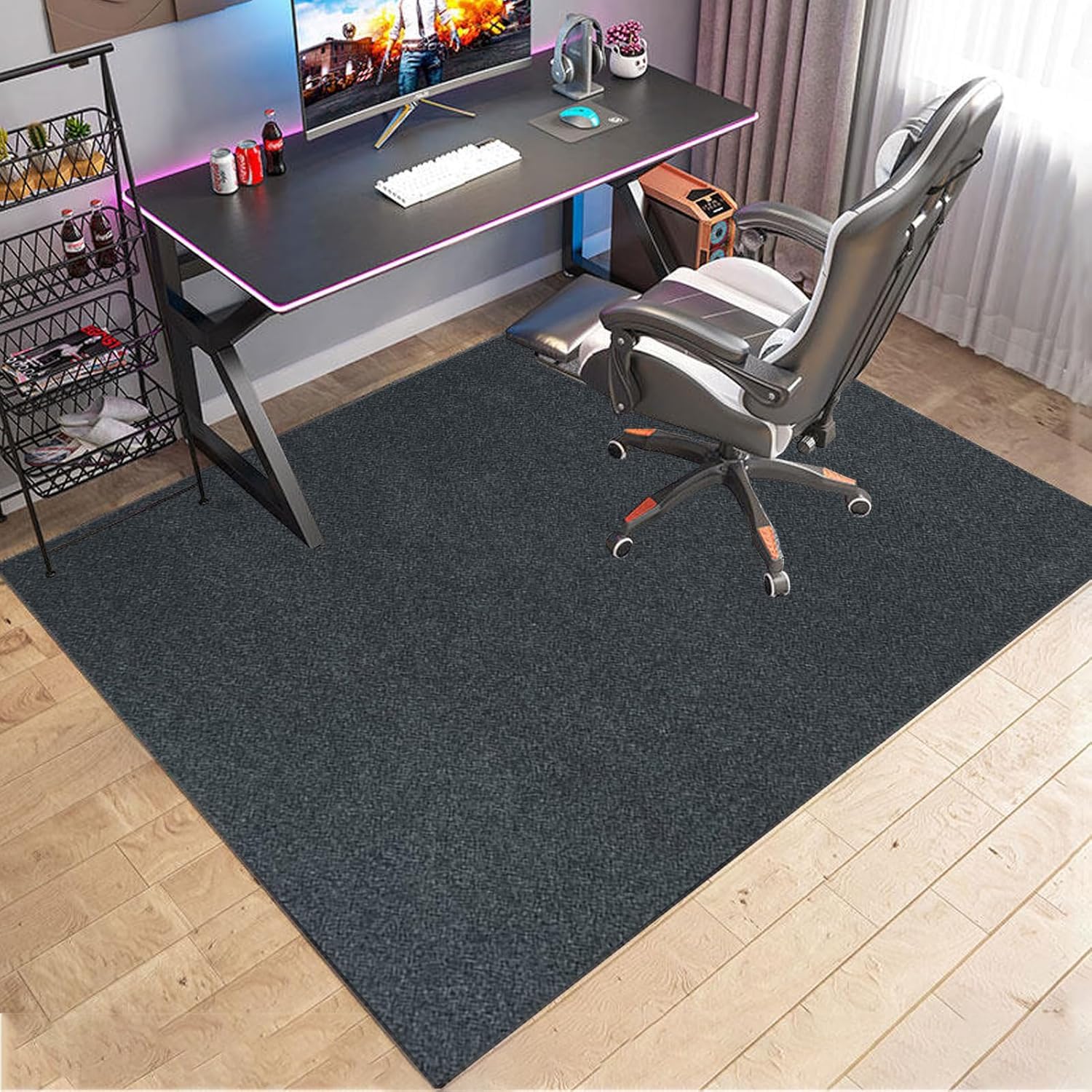 Alfombrilla para Silla de Gaming Oficina 120 x 140 cm Alfombra Silla Gaming | Protector de Suelo | Alfombrilla para Silla de Oficina | Protector Suelo Silla Ruedas para Hogar y la Oficina
