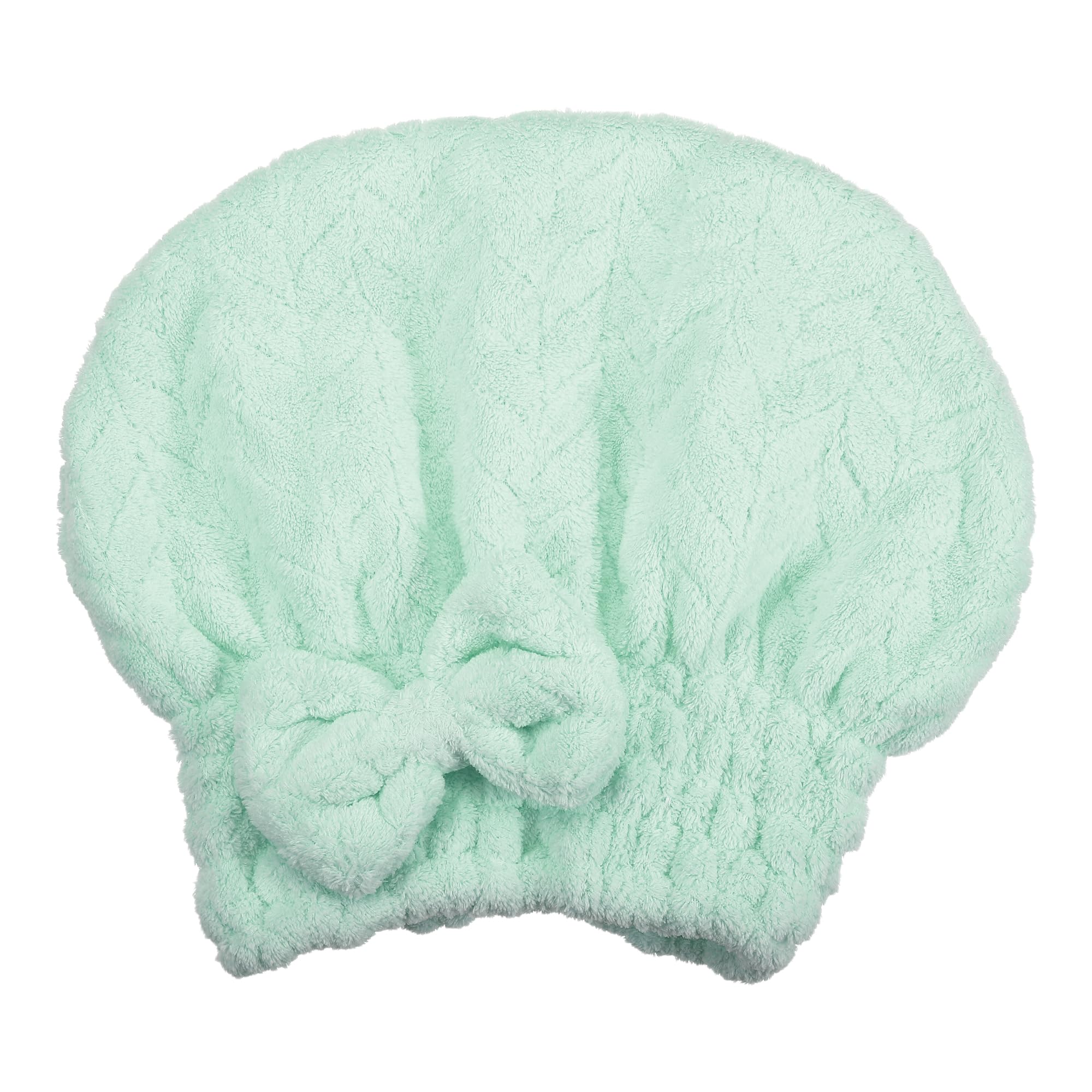 VOCOSTE Diamond Shape Hair Drying Towel Dry Cap, Quick Drying, Lightweight Strong Absorbent, for After Bath Drying Hair, Green