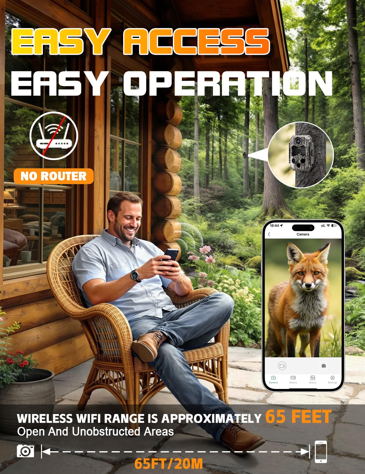 Cámara de Caza 84MP 4K WiFi, 8 Pilas AA y Tarjeta 32G Camara Fototrampeo con 0.1s Velocidad de Disparo y Gran Angular de 130° Camara Caza, IP66 Impermeable