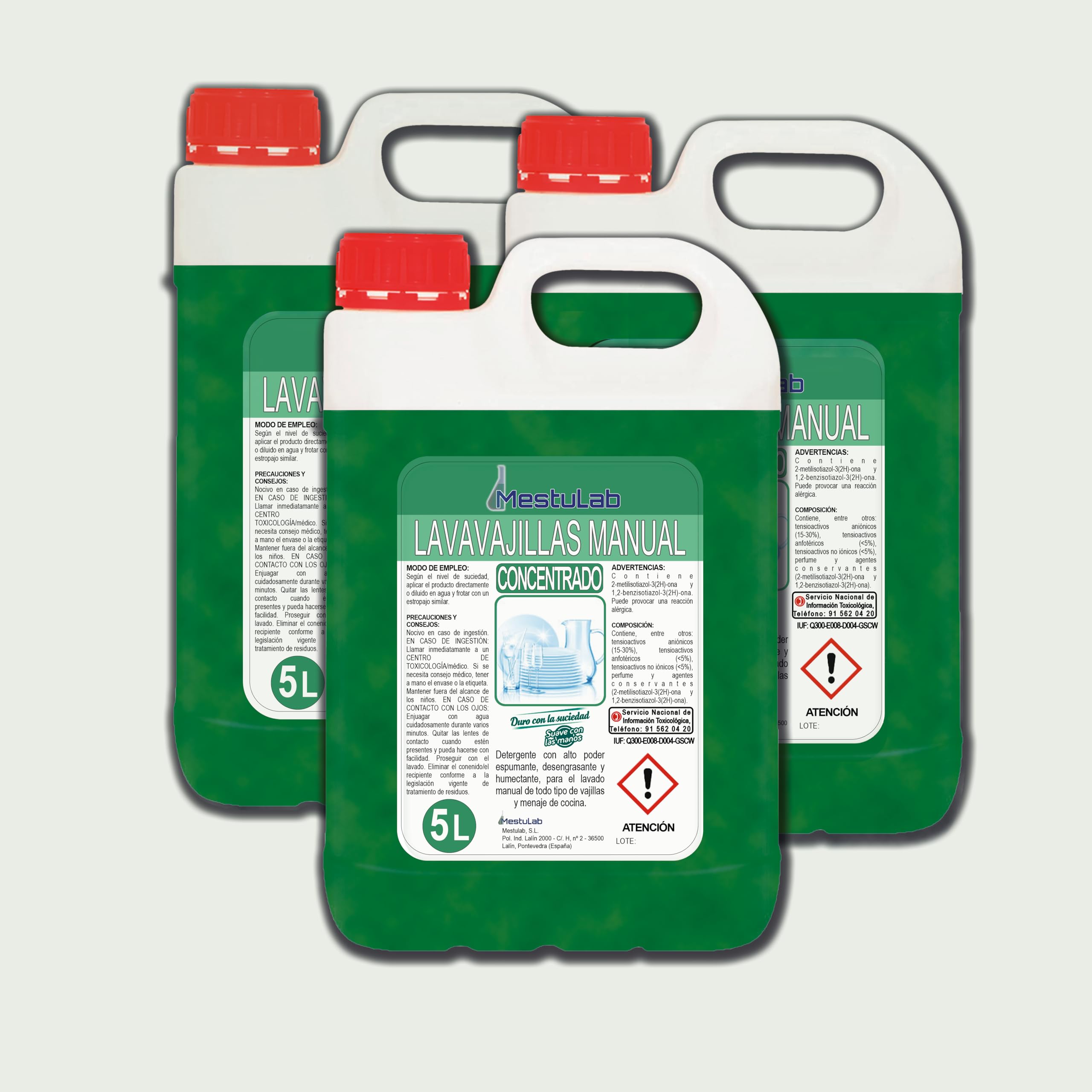 Detergente Lavavajillas Manual - Ultraconcentrado - 3x5L