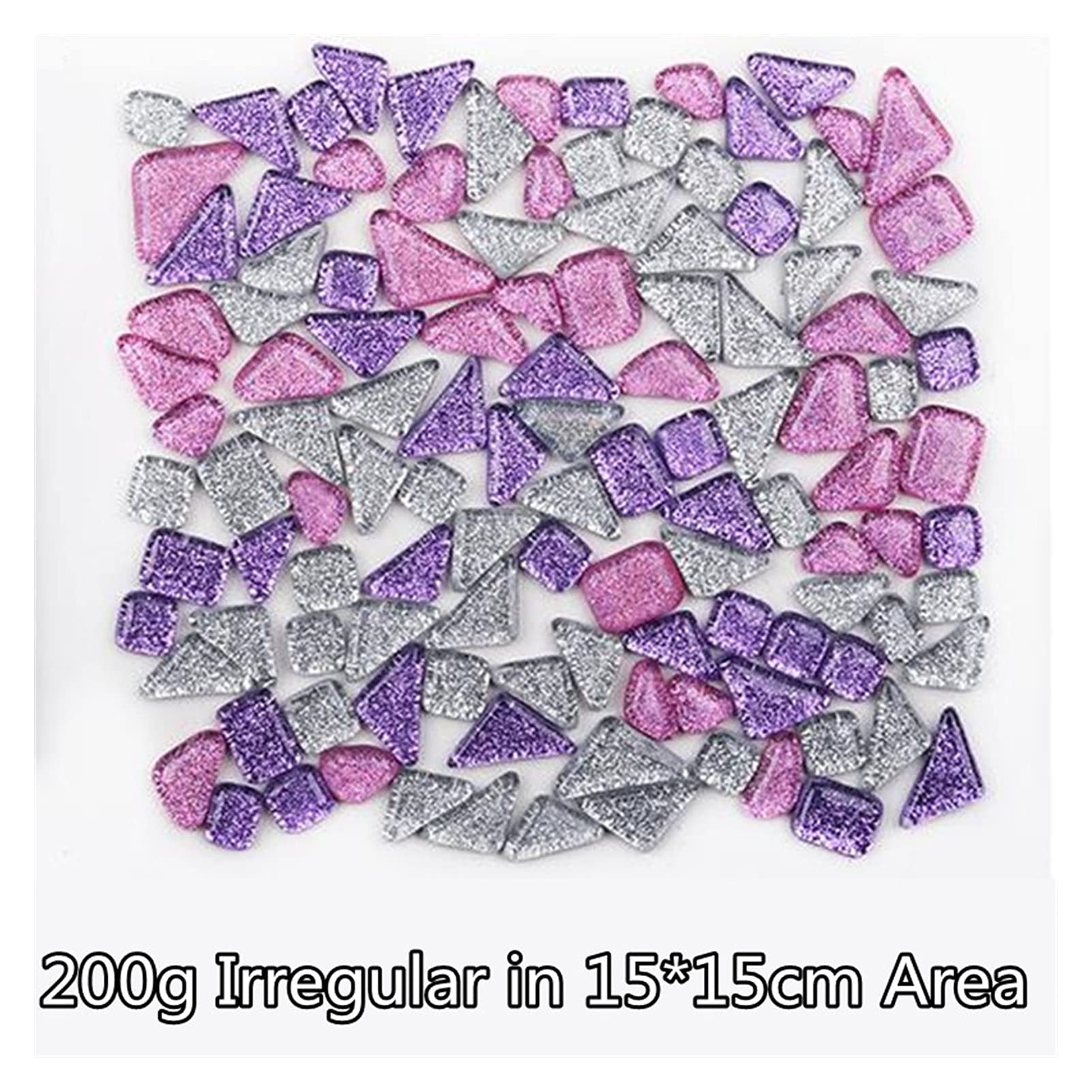 Mosaicos Manualidades, Teselas Para Mosaicos Azulejos de mosaico de cristal de Glitter de 600 g de piedra cuadrada y de forma colorida de forma colorida BRICOLAJE Mosaico haciendo niños materiales art