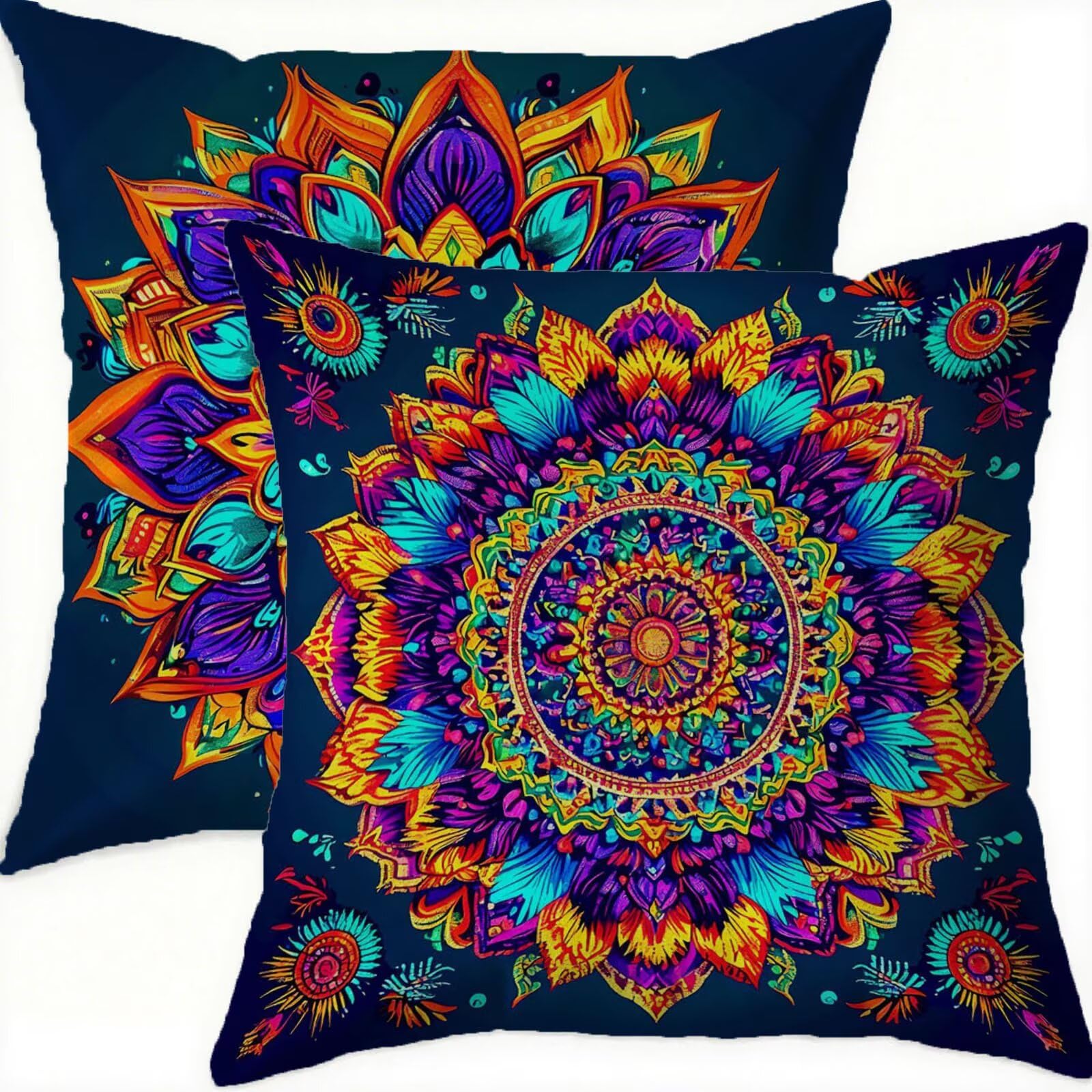 Taie d'oreiller velours 65x65 haut de gamme finition invisible lot de 2