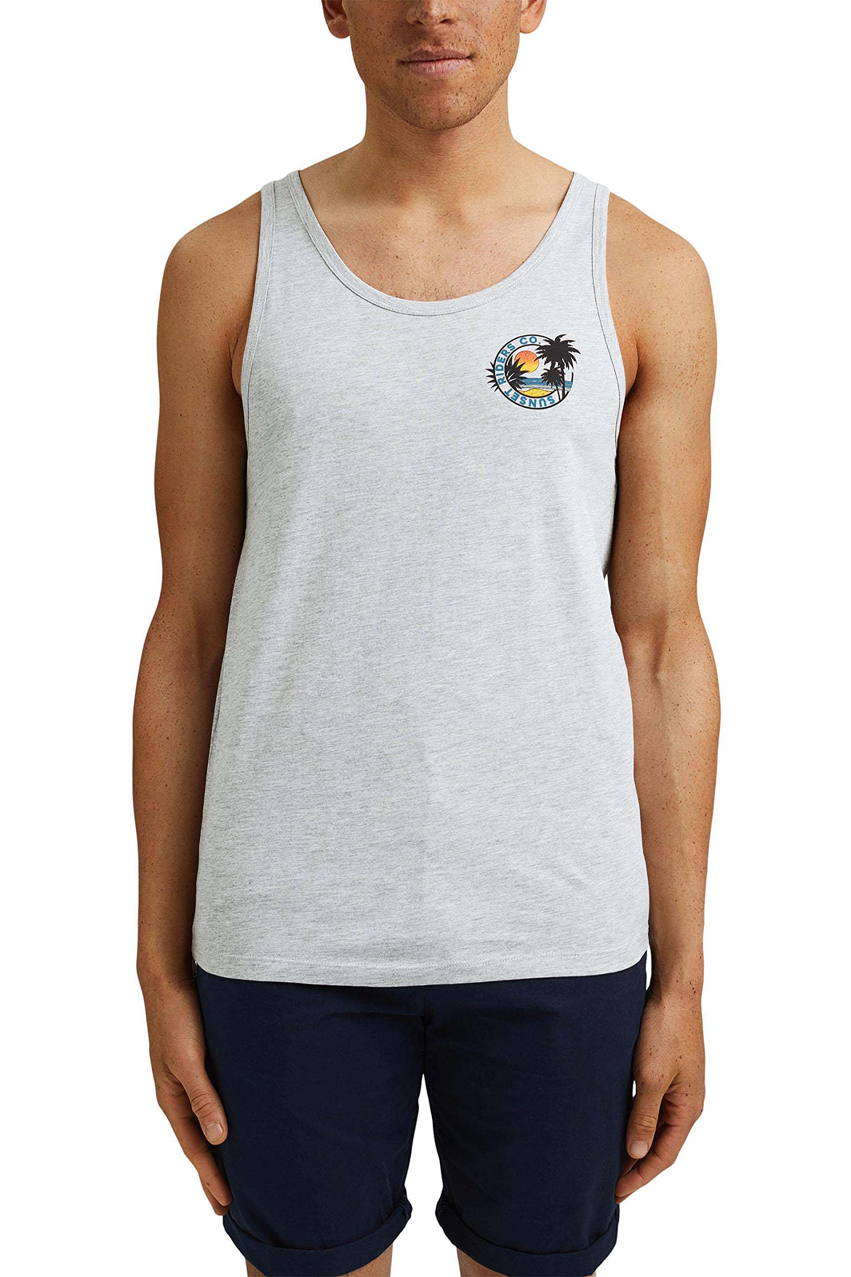 ESPRIT Men's T-Shirt, 044/Light Grey 5, S