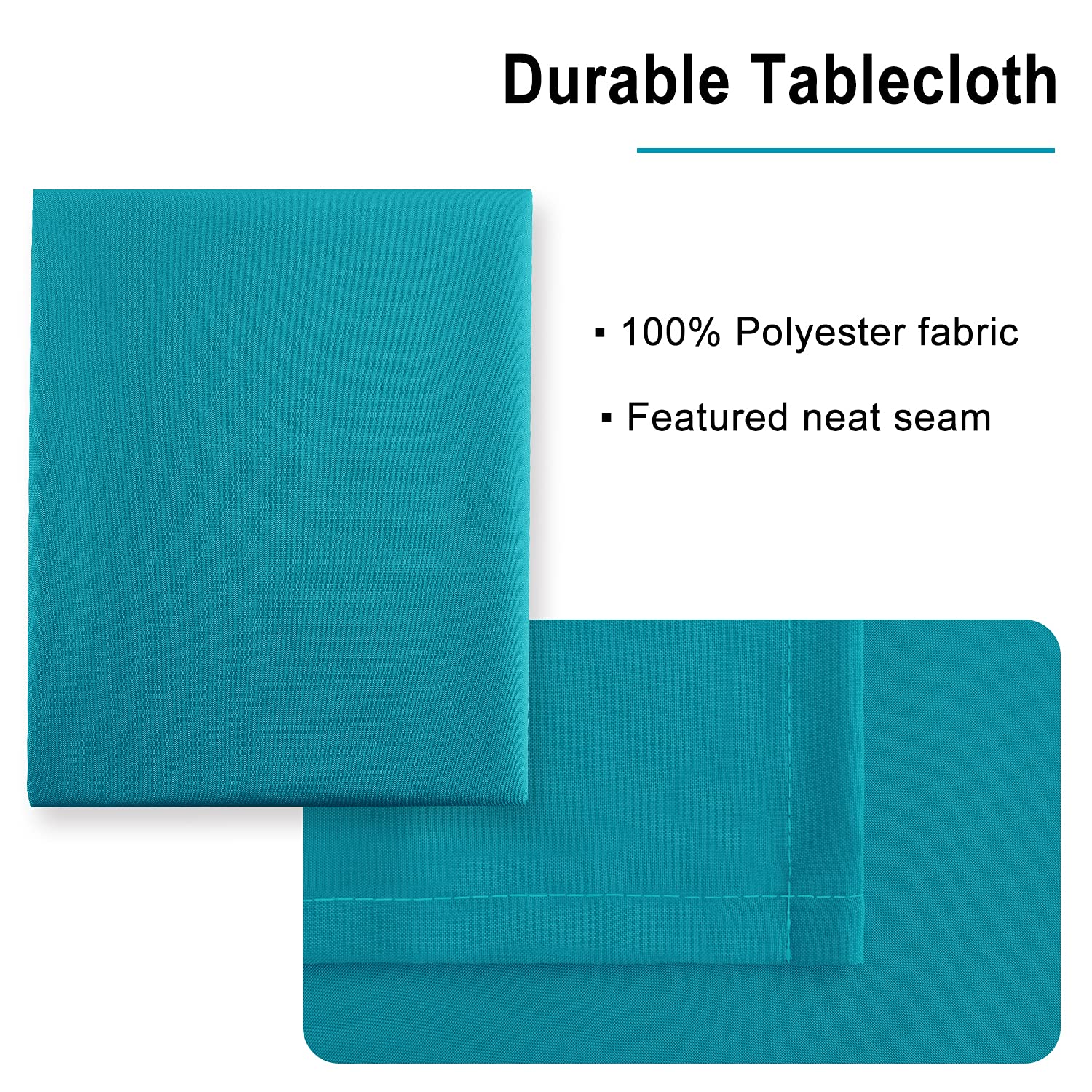 Hiasan Rectangle Tablecloth, Water Resistant and Spillproof Kitchen Washable Polyester Fabric Table Cloth for 6 Foot Tables - Image 4