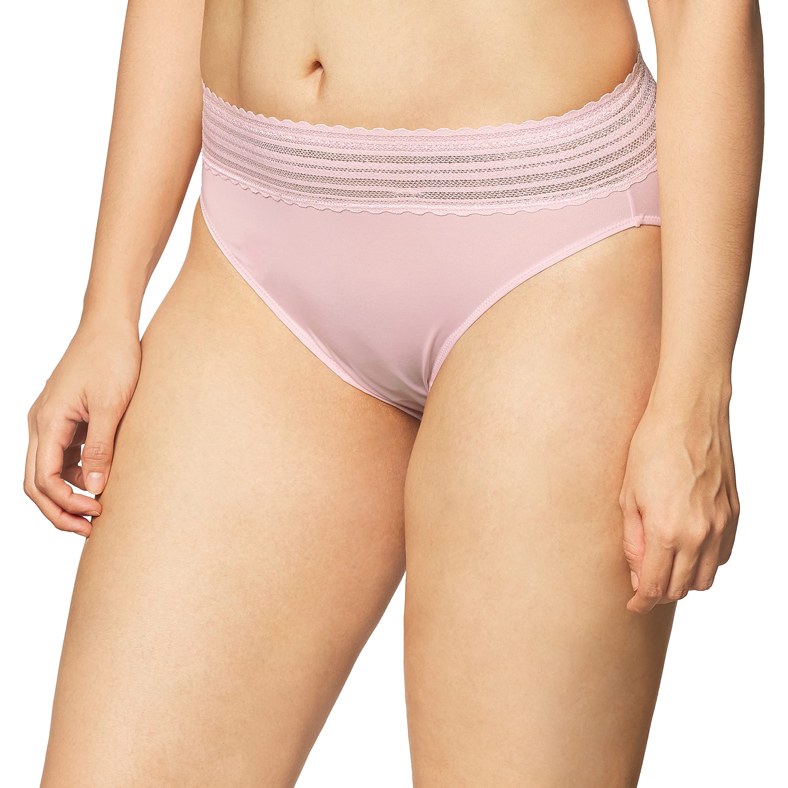 Warners Womens No Pinching No Problems Dig-free Comfort Waist With Lace Microfiber Hipster 5609j- Retired Colors
