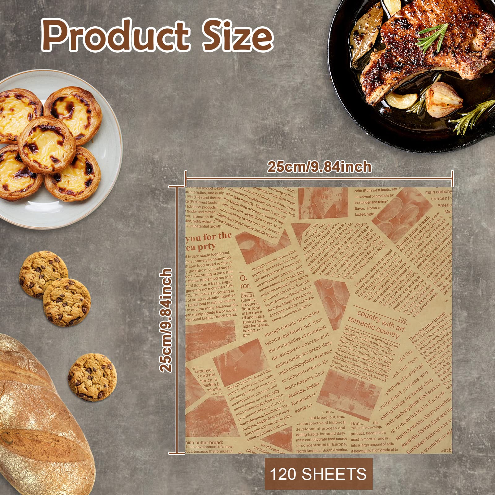500 Blatt Fettdichtes Papier – 25x25 Cm, Weiß, Für Lebensmittelverpackungen & Backen