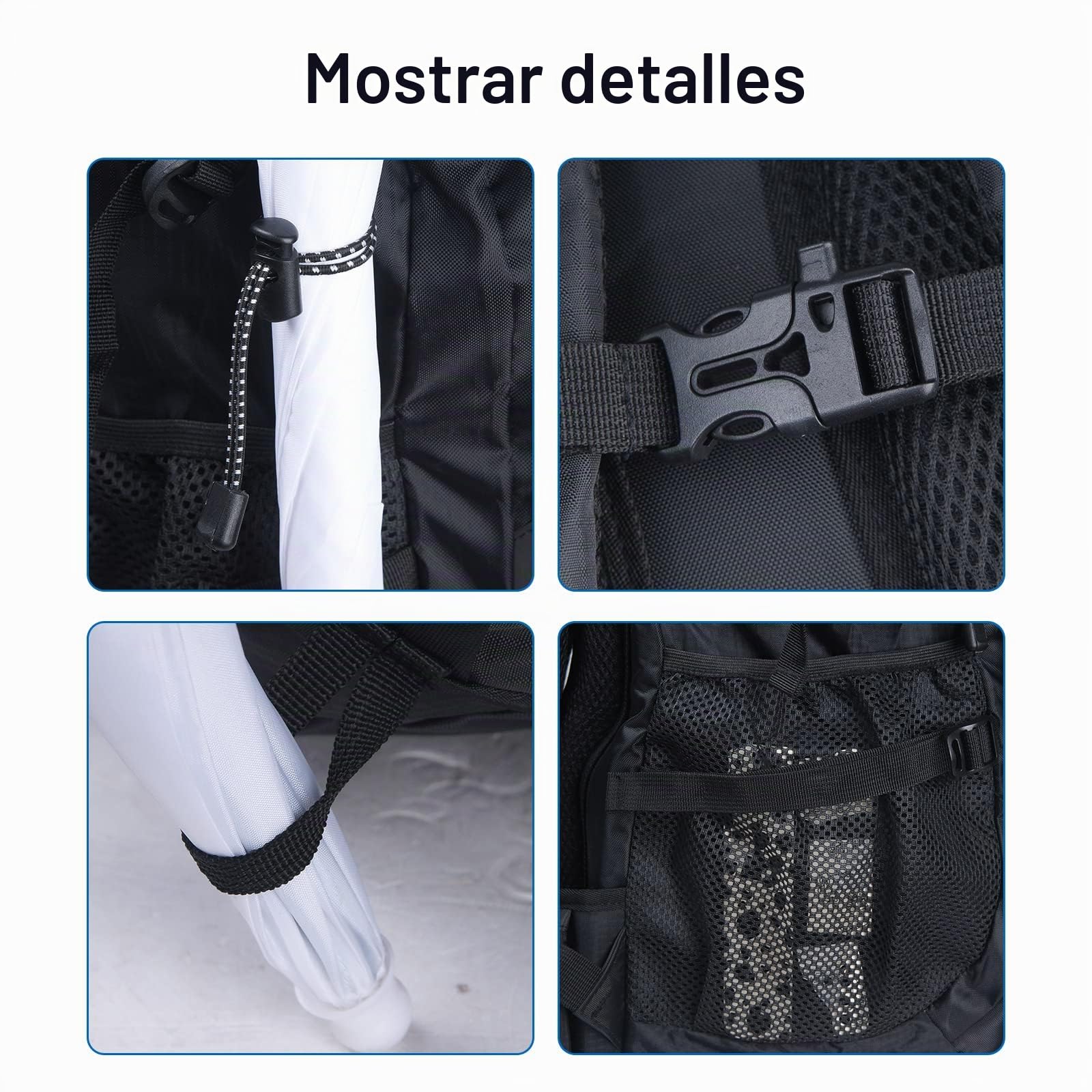 Mochila de Senderismo 70L Nylon con Cubierta Protectora Impermeable Ultraligera para la Escalada de montañismo, Trekking Sport Travel Camping