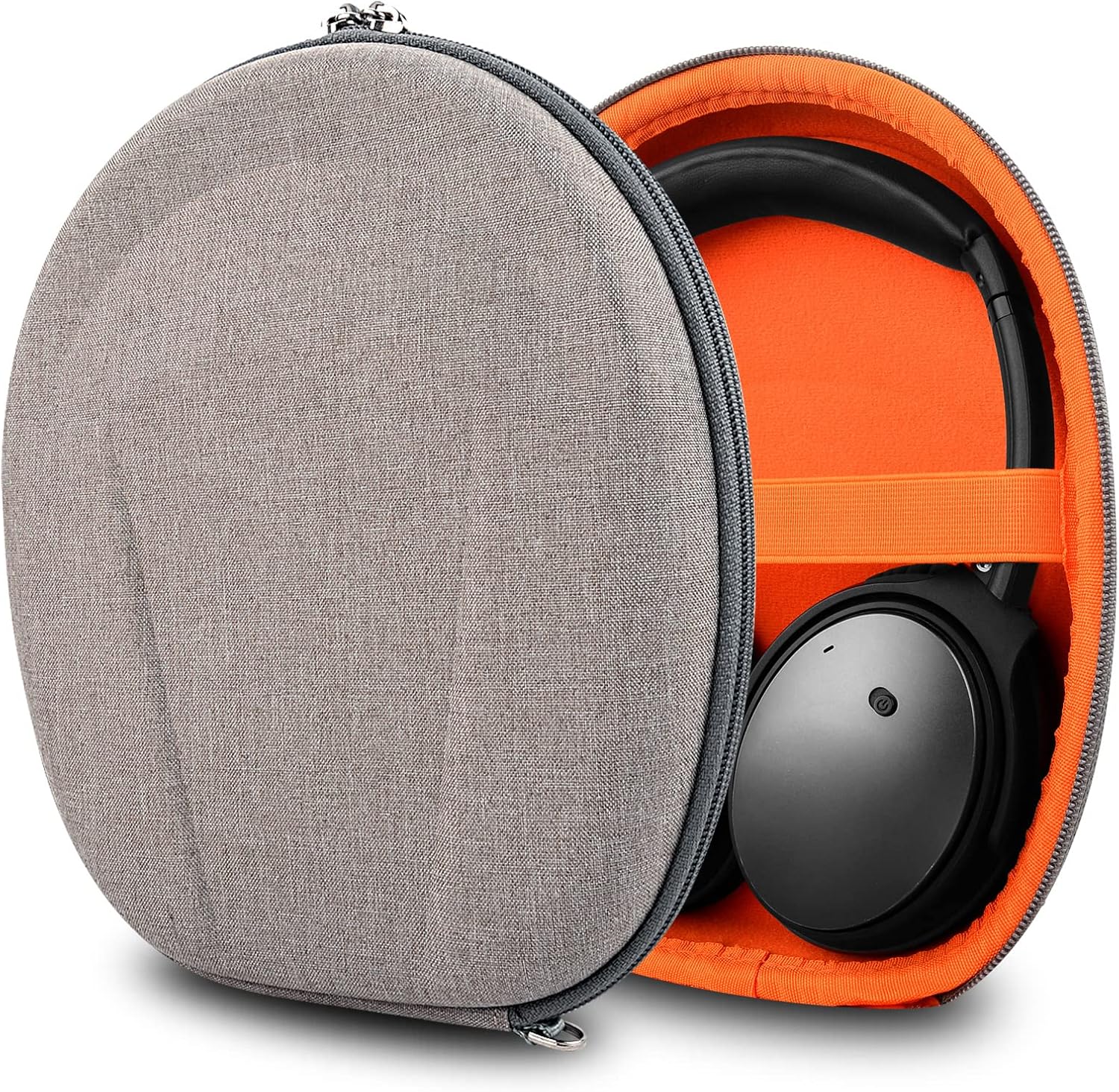 Geekria Shield Headphones Case Compatible with Bose 700, QC45, QC35 II, QC35 Gaming, QC35, QCSE, SoundLink Around Ear II Case, Replacement Hard Shell Travel Carrying Bag with Cable Storage (Brown)