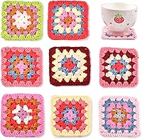 Absorbent Cotton Granny Square Coasters Set of 8 - Stylish Drink Protection for Tables | The Left Bridge