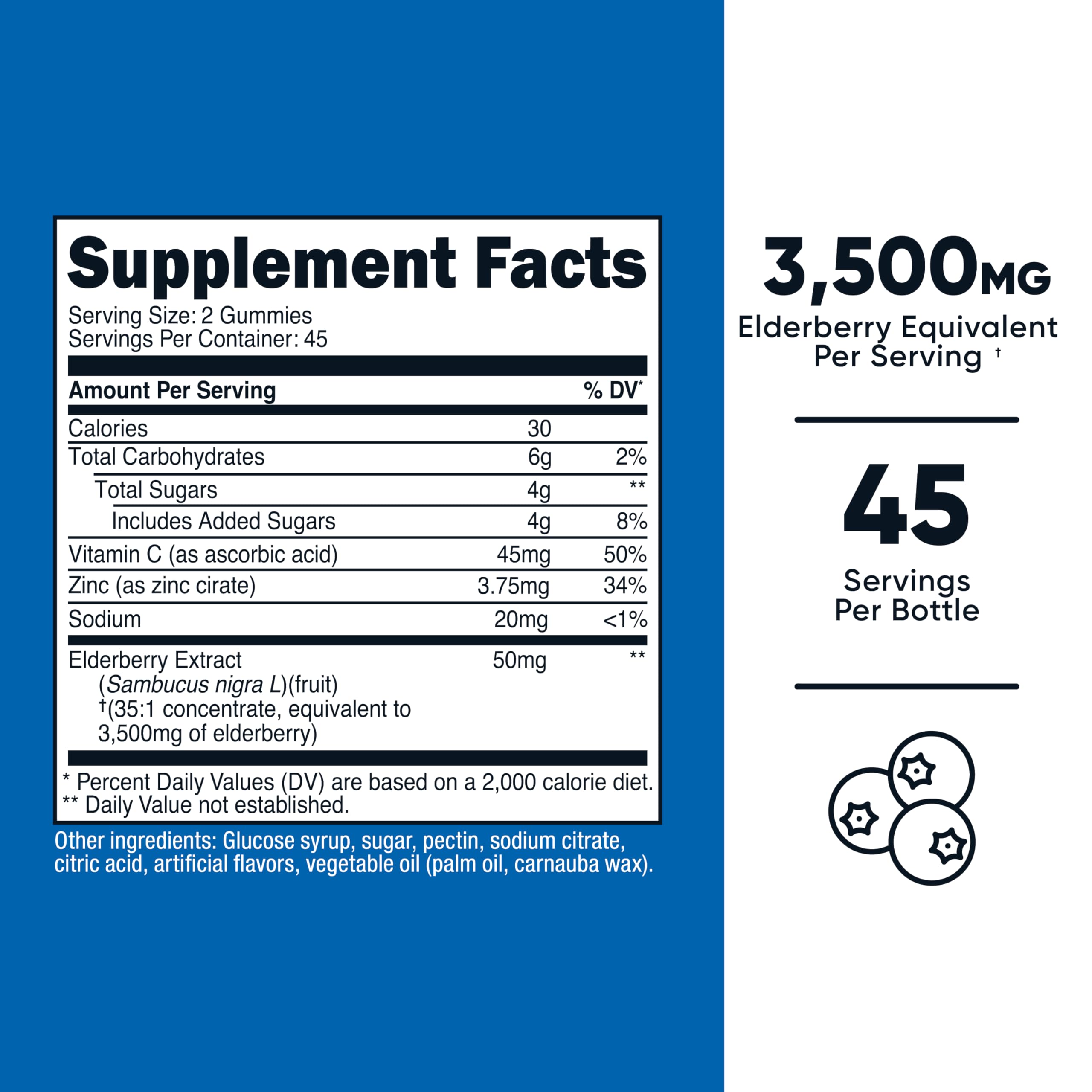 Nutricost Elderberry Extract Gummies 90 Gummies for 45 Servings Per Bottle — Amazon image 2