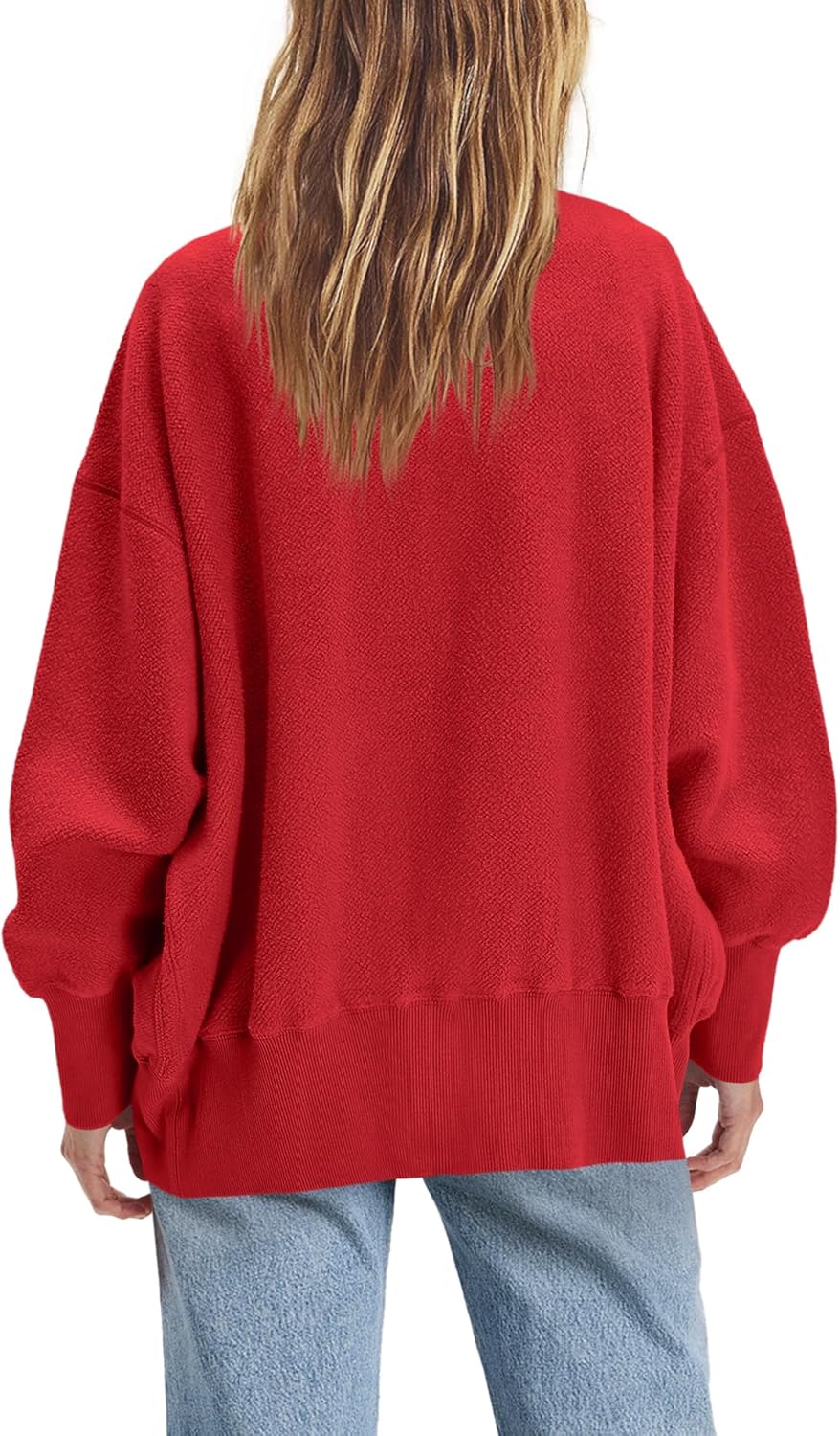 ReachMe Womens Fall Oversized Sweatshirt Cardigan Button up Lightweight Cardigan Long Sleeve Open Front Jacket with Pockets - Image 8