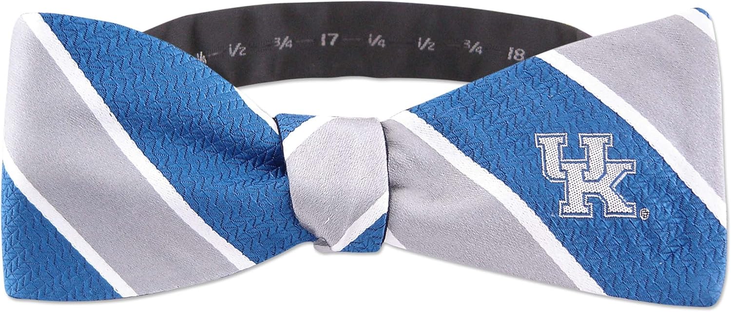 ZEP-PRO NCAA mens Woven Silk Stripe Logo Bow Tie 1
