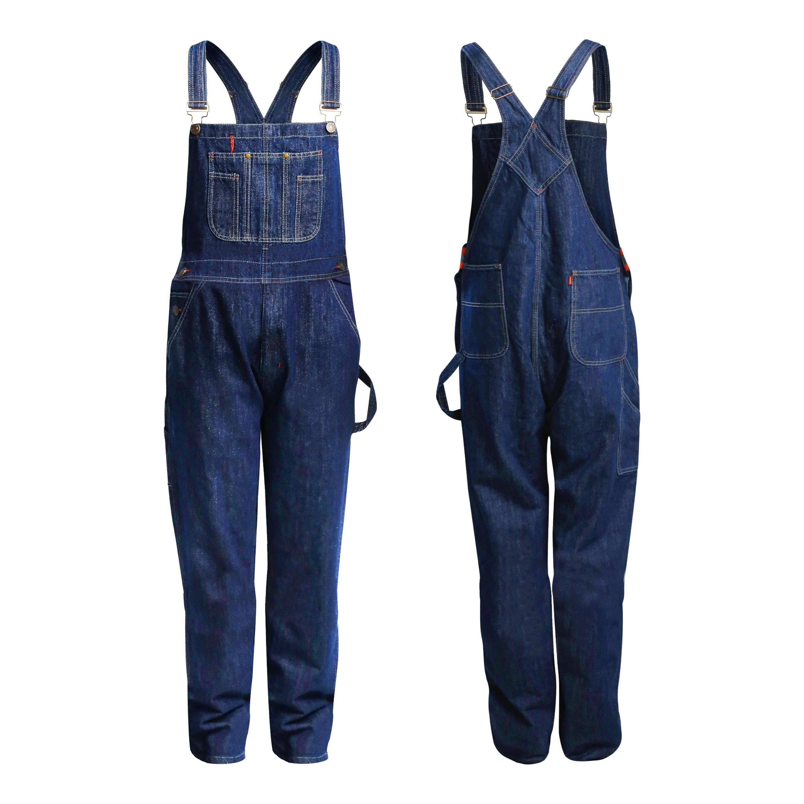 GREAT BIKERS GEAR - Salopette da uomo in denim salopette jeans Brace grande e alto chiave Pro Heavy Duty Workwear Mario Cargo