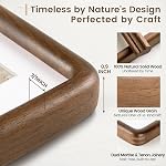5x7 Picture Frame, Solid Walnut Wood Frame with Real Glass, Hard Wood 5 by 7 Photo Frame for Wall & Tabletop Display, 5x7 Picture Frame Matted to 4x6, Natural Walnut Color