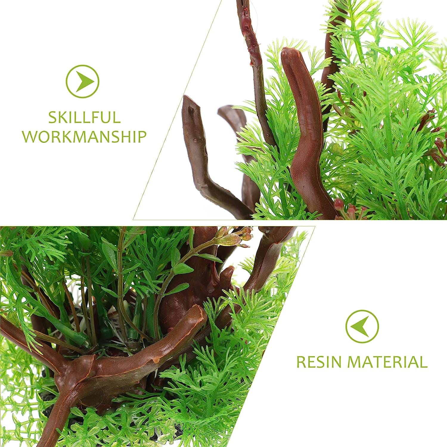 Piante d'acquario Piante acquatiche di alghe finte con Rami di Alberi Decorazioni per Piante Artificiali per acquari Decorazioni per acquari