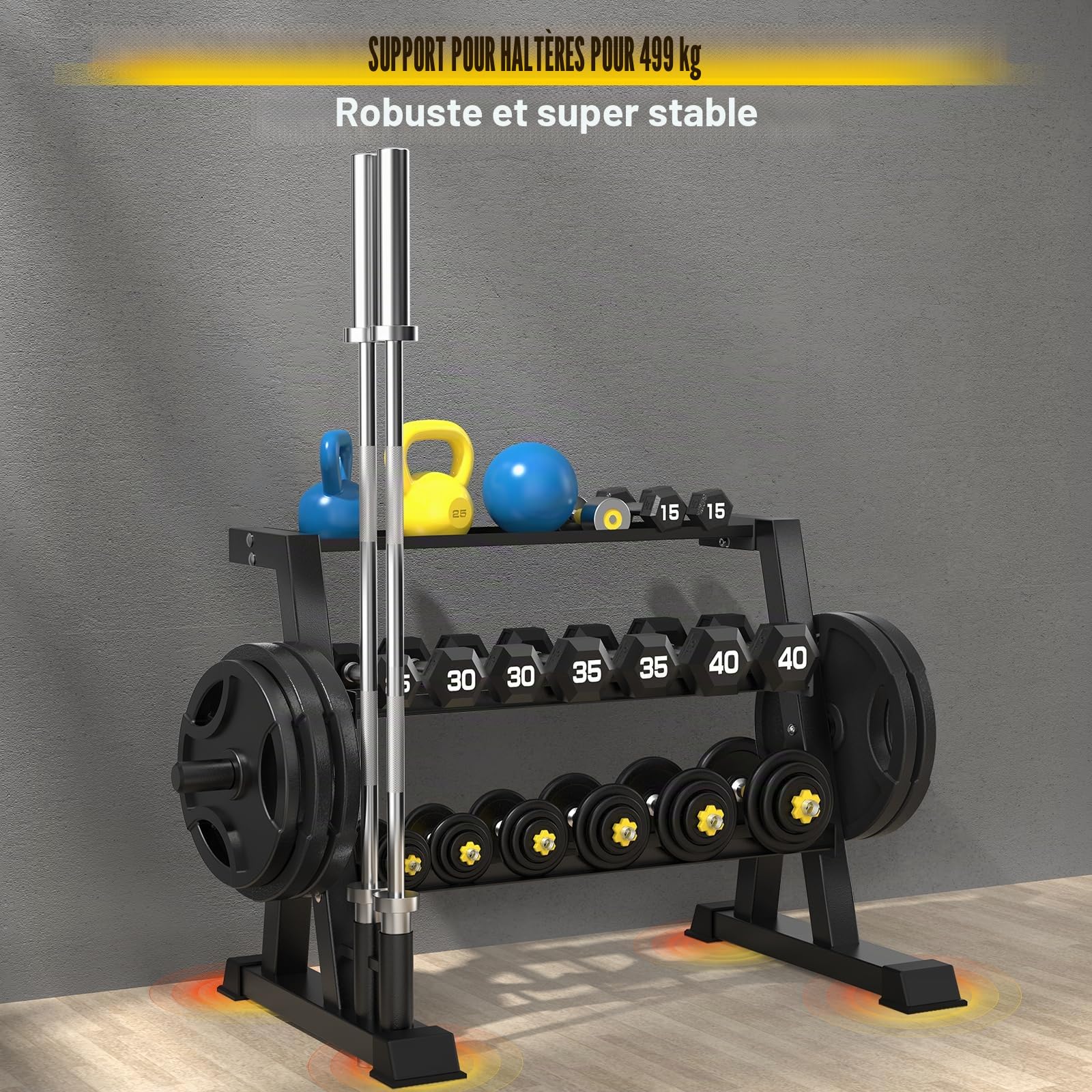 JX FITNESS Support pour haltères pour usage domestique