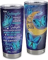 Vista 32 de Personalized To My Goddaughter From Godmother Stainless Steel Tumbler Cup Lion My Precious Goddaughter Birthday Graduation Christmas Travel Mug 20oz