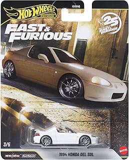 Fast & Furious Premium Cars 1994 Honda del Sol 1:64 Scale Metal Collectors Vehicle Inspired by Fast & Furious Movie Saga JHW63