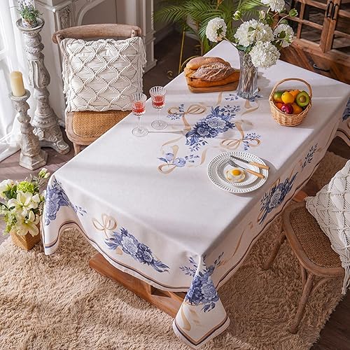ARTABLE Mantel estampado vintage clásico con patrón de flores, impermeable, mesa de comedor, cocina, mesa de café, jardín, boda, al aire libre e