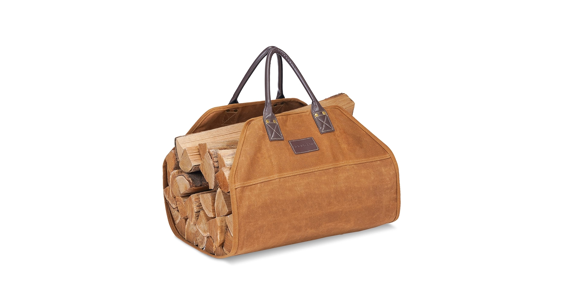 Waxed Canvas Firewood Bag Carrier Fireplace Stove ... U2013 Grandado