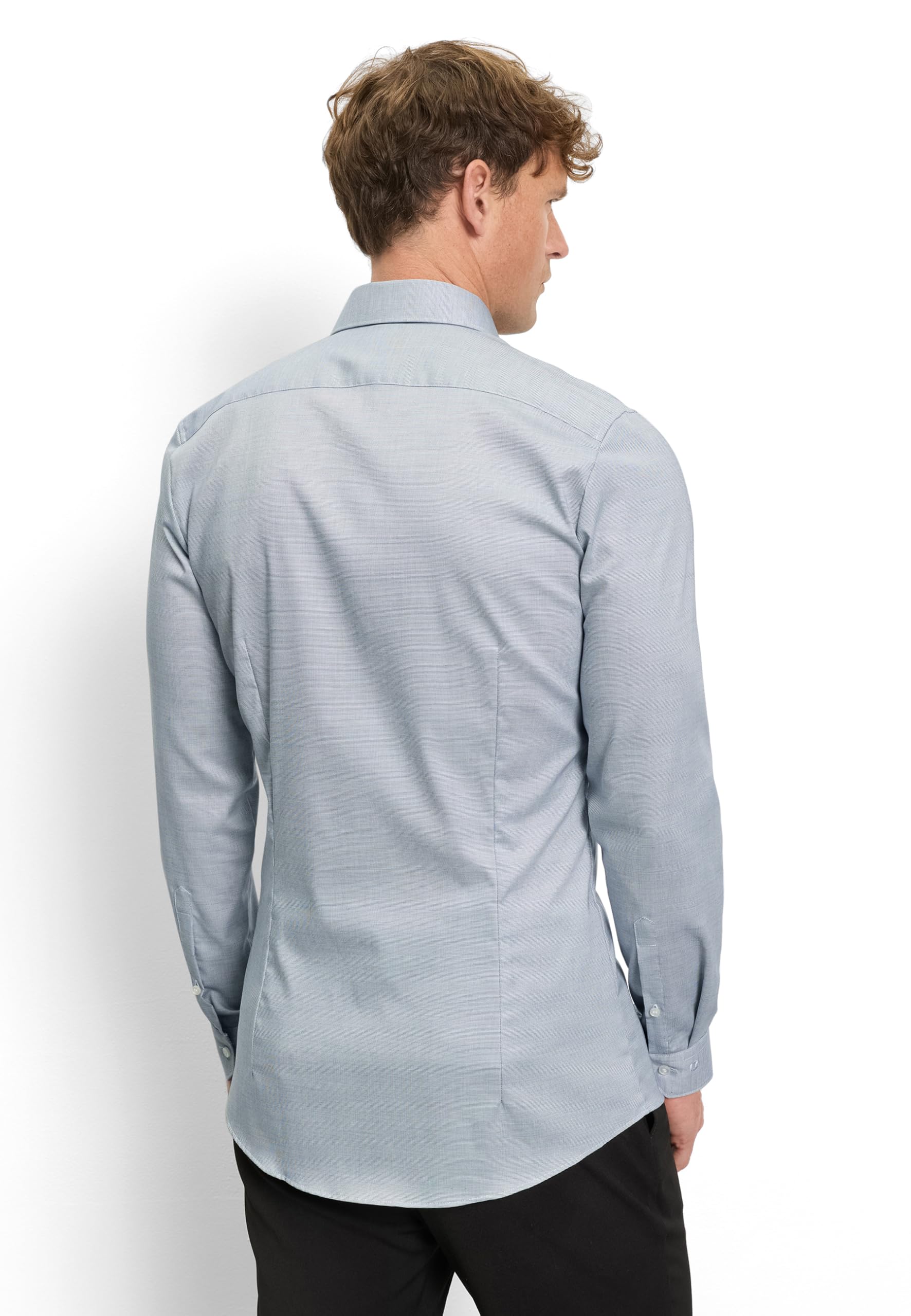 OLYMP Herren Oberhemd Langarm 252014,Einfarbig,375 No 6 six - super Slim (H16),Kent-Kragen