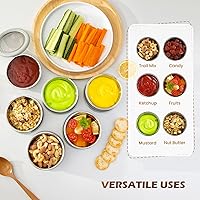 Vista 5 de Lille Home Recipiente para aderezo de ensalada de acero inoxidable, recipientes pequeños a prueba de fugas con tapas, 7.5 onzas para condimentos