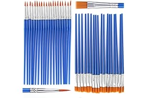 Gjinxi 50Pcs China Bristle Paint Brush Set for Precision Painting in Fine...