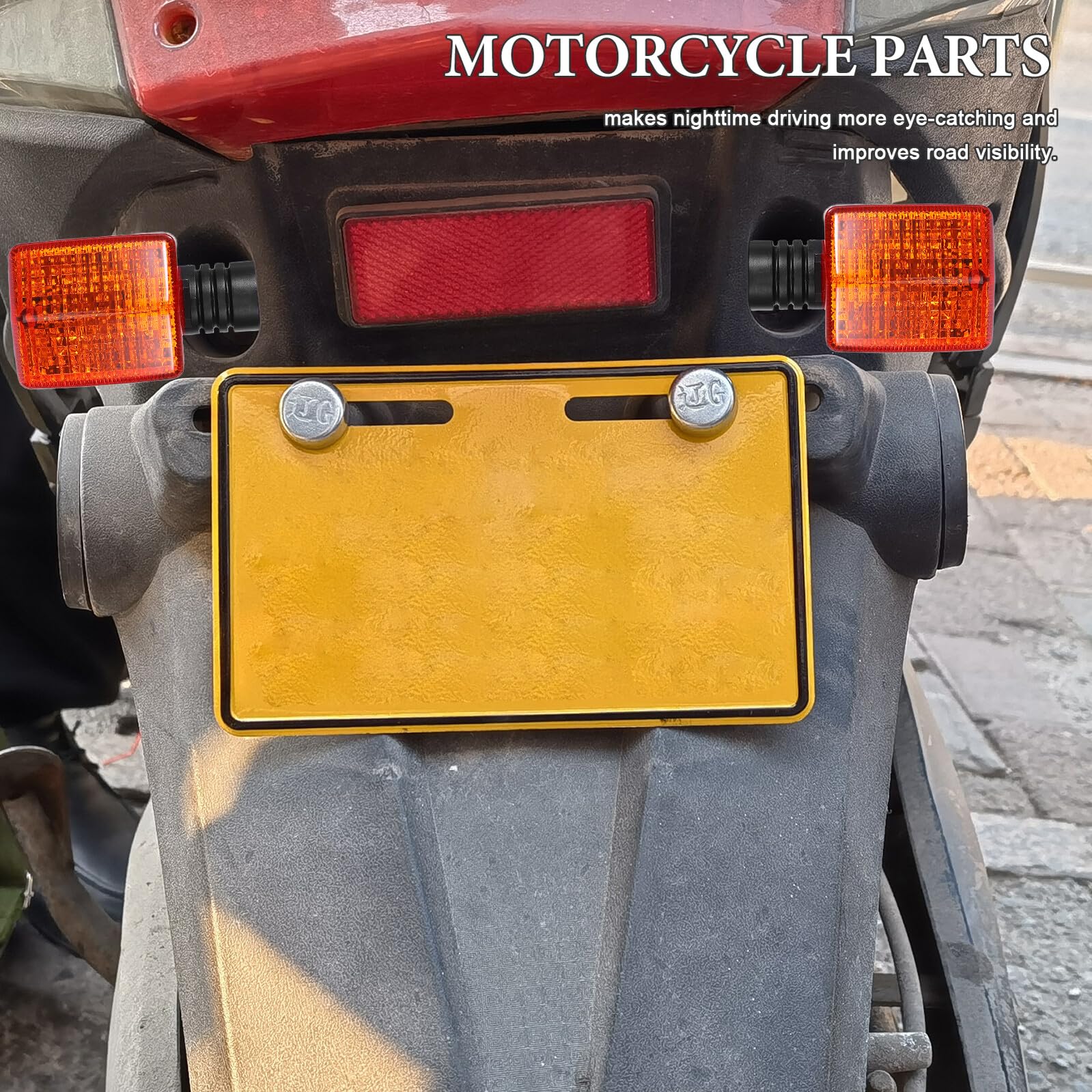 Holibanna Indicatori di Direzione per Moto LED Impermeabili Anteriori e Posteriori Fanali Posteriori per Scooter e Bici Elettriche Piccoli Installazione Semplice e Alta Visibilità