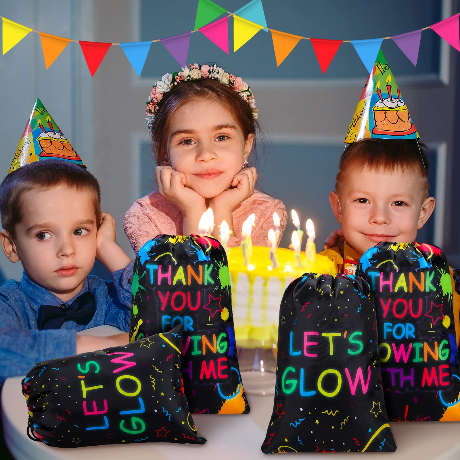 neon sign 巾着バッグ Amazon.co.jp: Sadnyy Let's Glow 巾着バッグ 光るパーティー