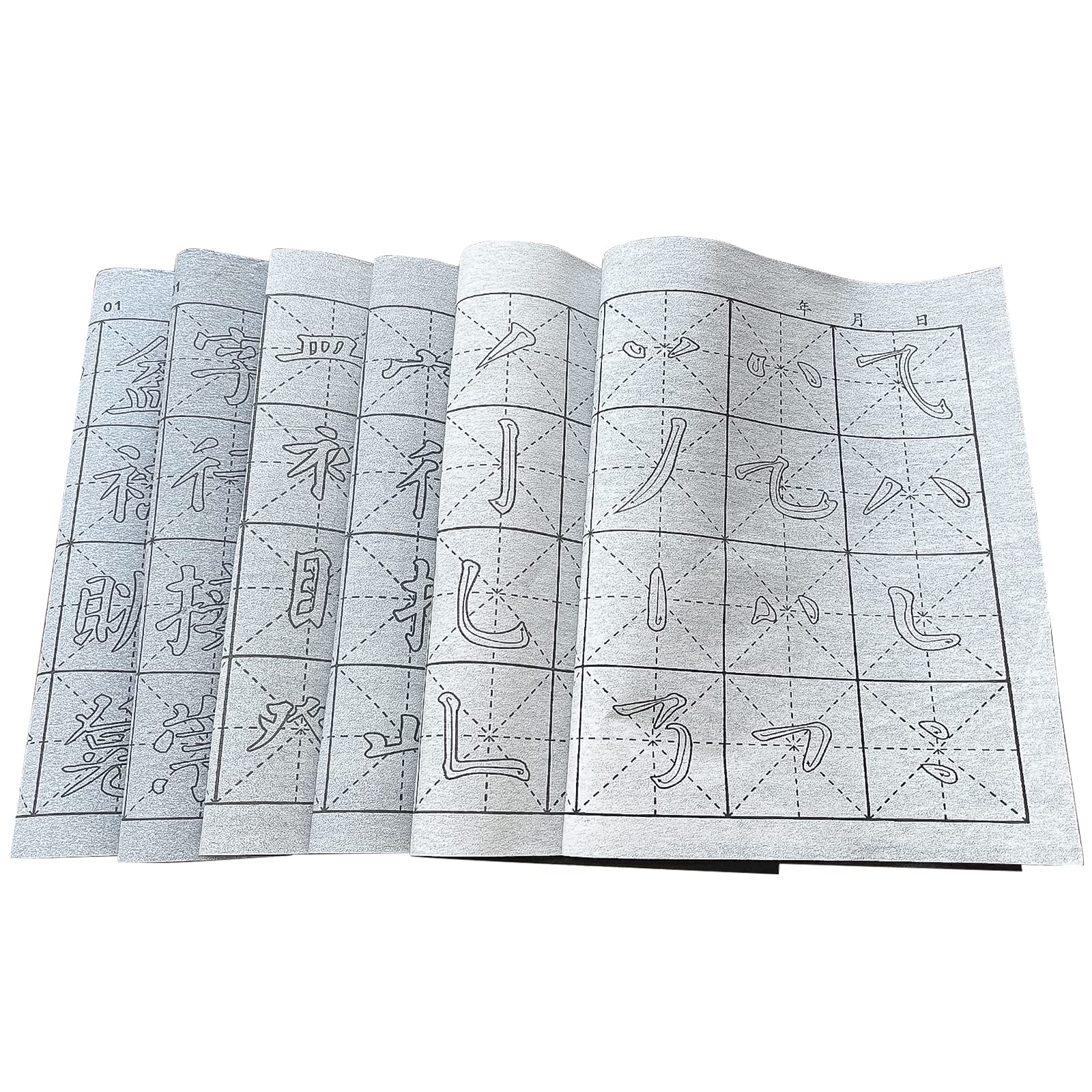 ZLYY 6pcs Reusable Chinese Calligraphy Brush Water Writing Magic Cloth,Quick Drying Fabric Cloth Paper for Beginners Chinese Calligraphy Practice