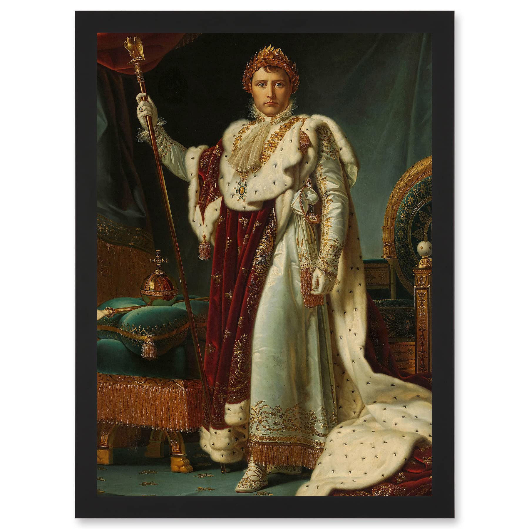 Artery8 Gerard Portrait Emperor Napoleon I Bonaparte France Artwork Framed Wall Art Print A4