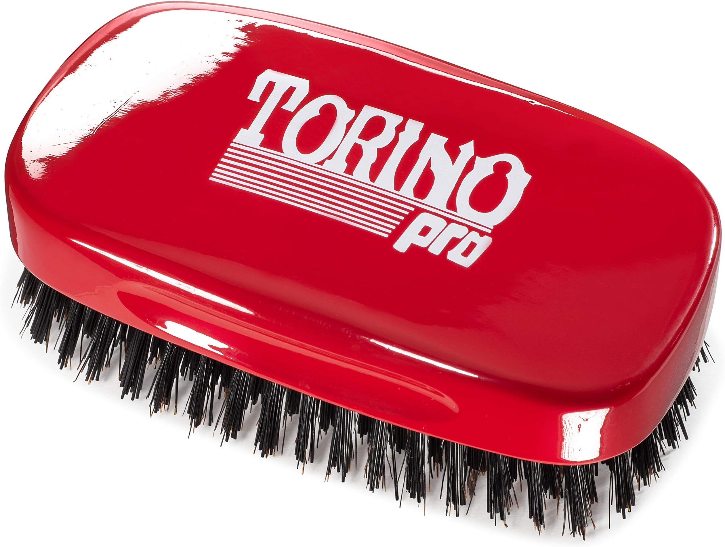 Torino Pro 7 Row Palm Wave Brush by Brush King - #1900 - Hard 360 Waves Brush for Wolfing and Coarse Hair