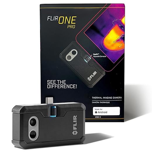 FLIR ONE Pro Thermal Imaging Camera for Android USB-C, Professional Grade Thermal Camera for Smartphones, with VividIR and MSX Image Enhancement Technology