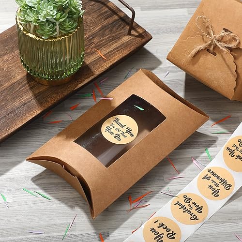 Miniatura 3 de 1000 calcomanías de agradecimiento retro con texto en inglés You are Awesome Thank for Being Amazing You Make a Difference para empleados de